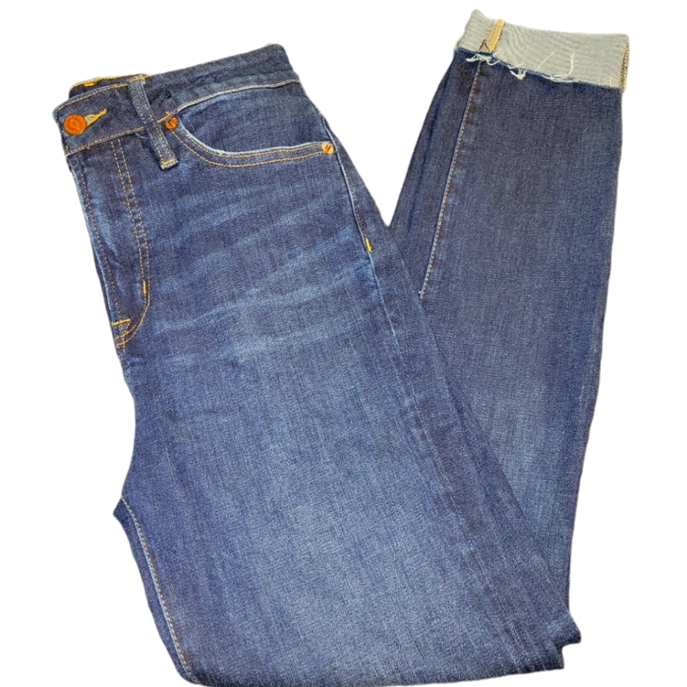 J.Crew, Jeans, Dark Denim, Style: Curvy Toothpick, Cuffed at bottom, Women's 27,